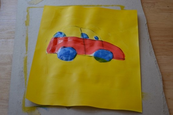 Ausgemaltes Motiv Auto