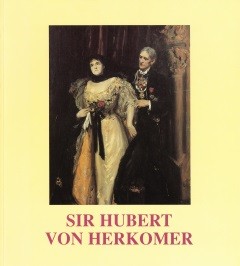 Cover des Buchs "Sir Hubert von Herkomer", auf gelbem Grund Gemälde Herkomer mit seiner Frau Margaret