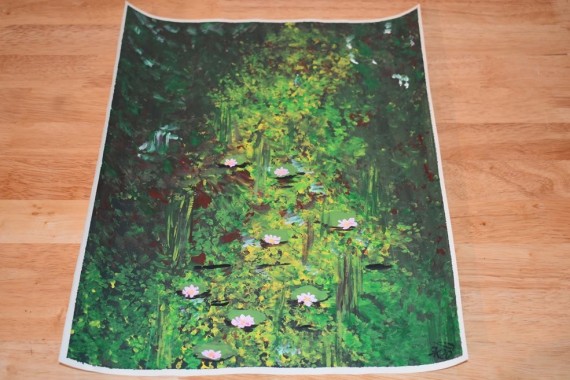 Fertig gemalter Seerosenteich