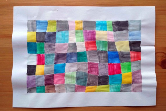 Aus Farbflächen zusammengesetztes Bild